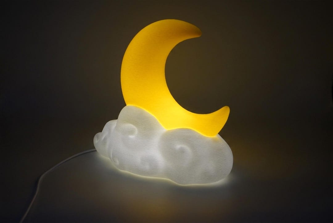 Moon in Clouds night light by DBMakerStudio