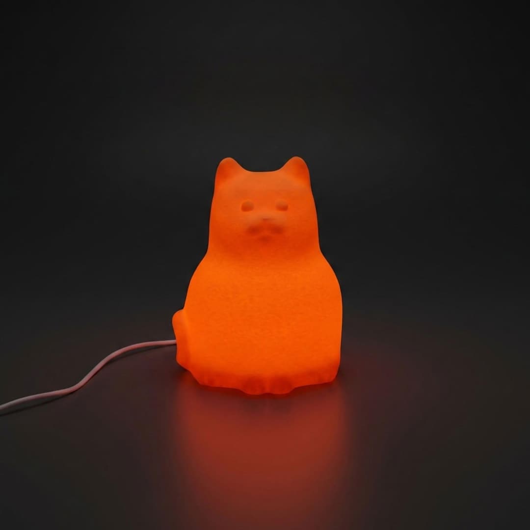 Chubby Cat lamp by DBMakerStudio