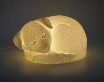 Veilleuse pour chien endormi - Lampe LED réglable alimentée par USB - Couleurs personnalisées