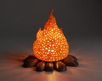Veilleuse feu de camp - Bougie chauffe-plat alimentée par batterie