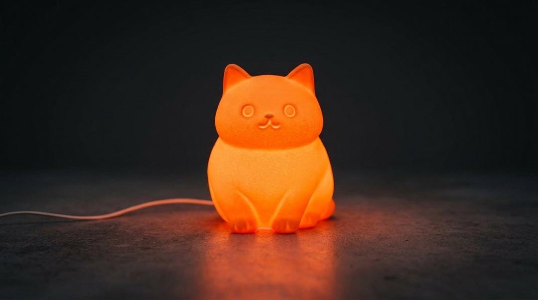 Chubby Cat night light by DBMakerStudio
