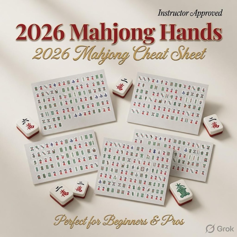Mahjong Card.pdf Mahjong 2026 Card Hand Tracker Printable PDF Download - Etsy
