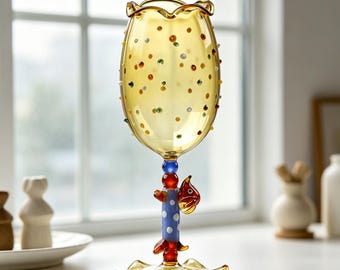 Copa de vino con forma de perro salchicha – Copa sin tallo para vino tinto, agua y otras bebidas – Regalo y decoración únicos para él. Artículos de bar hechos a mano.