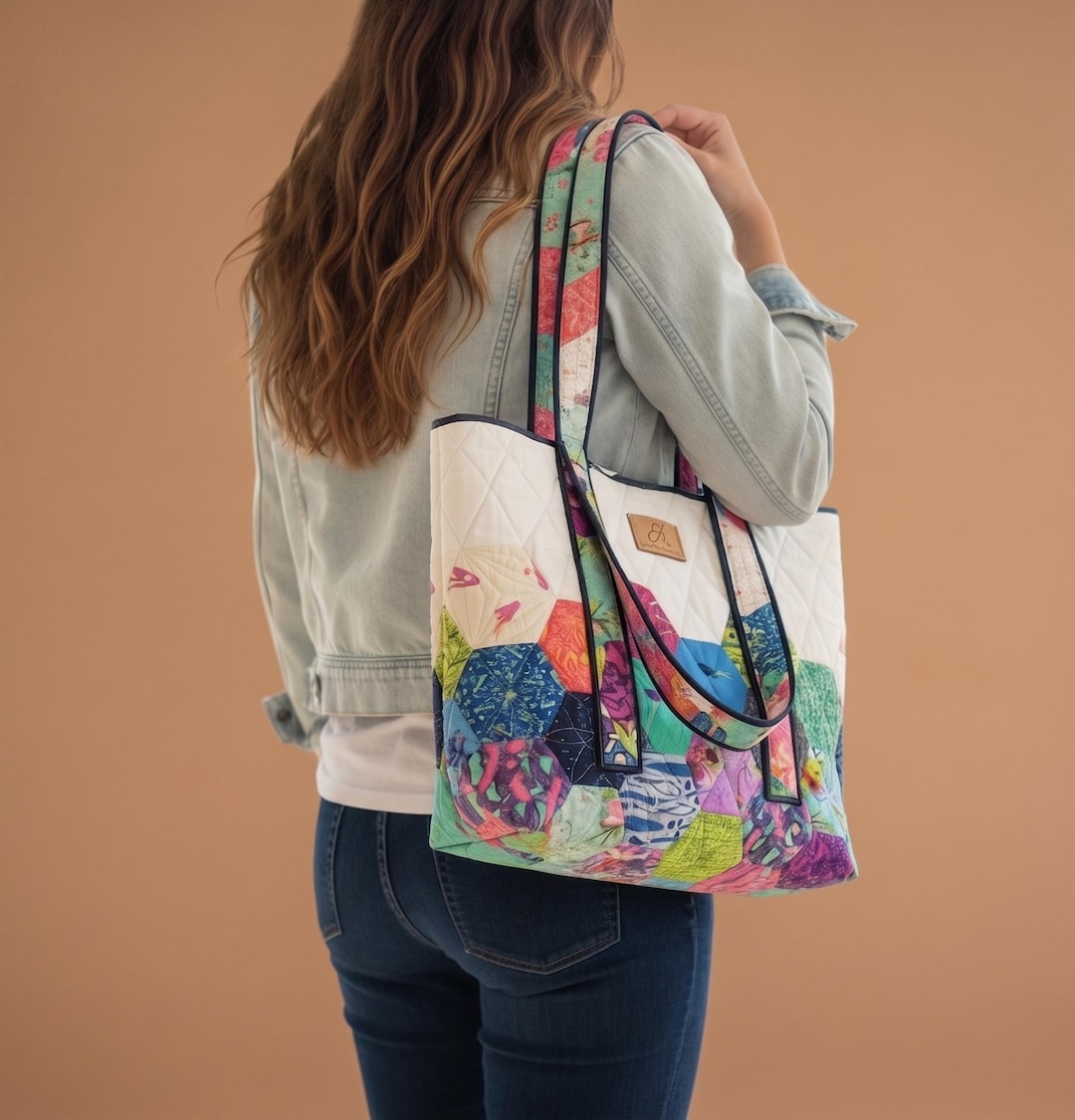 Quilted Tote Bag Sewing Pattern PDF | DIY Quilted Tote Tutorial ...