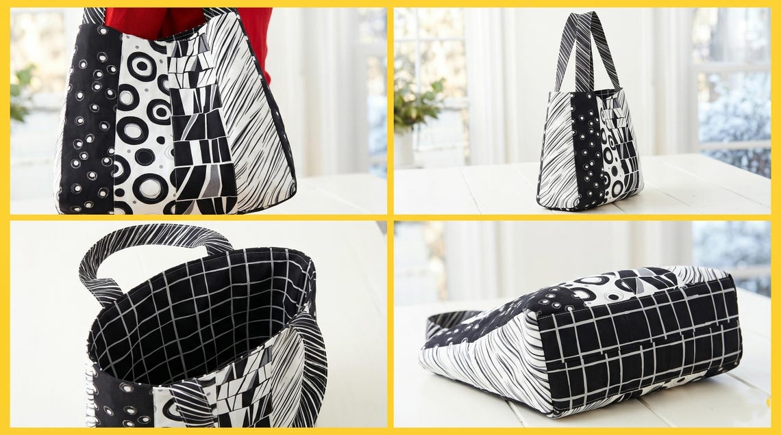 Reversible Tote Bag Sewing Pattern PDF | Back and Forth Tote Tutorial ...