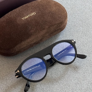 Okulary przeciwsłoneczne Tom Ford TF 633 001, czarne, okrągłe, z octanu (49-20-145 mm)