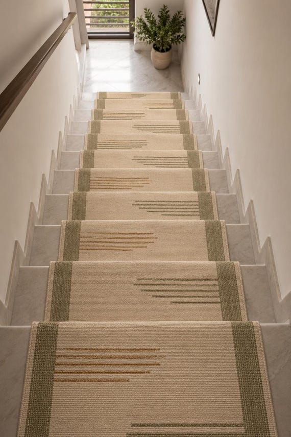Handwoven Wool Kilim Rug, Neutral Beige Olive Green, Scandinavian Boho Home Decor