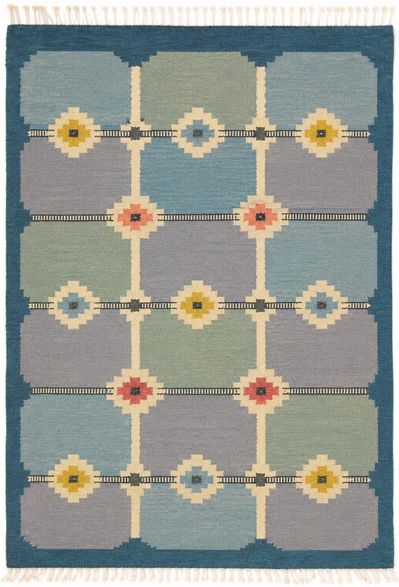 Handwoven Geometric Diamond Kilim Rug – Colorful Tribal Bohemian Carpet for Living Room Decor.