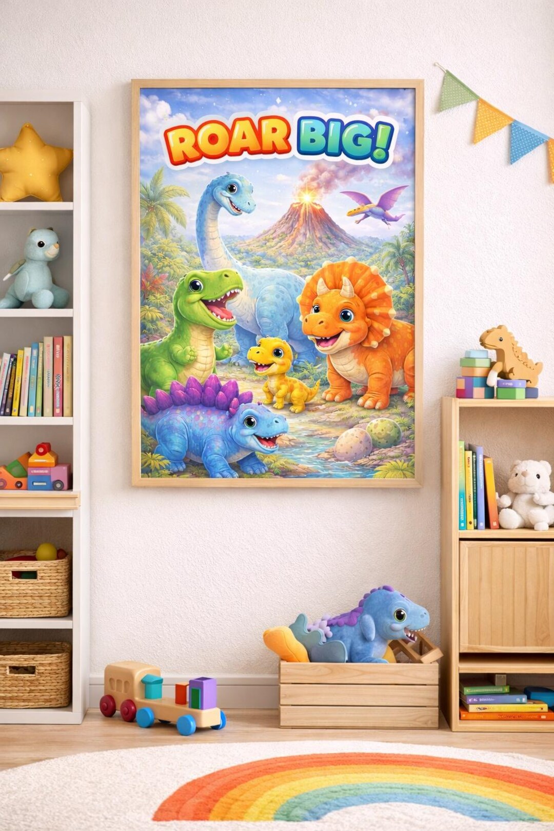 Dinosaur Poster for Kids - Etsy