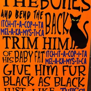 Decoración de Halloween de Hocus Pocus, hechizo de Hocus Pocus Binx