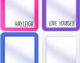 Personalized Locker Mirror, Back to School Decor, Positive Message Mirror