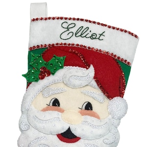 Kit de medias de fieltro con carta a Papá Noel de MerryStockings