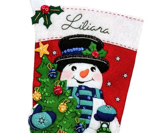 Classic Snowman Felt Stocking Kit from MerryStockings