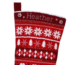 Fair Isle Felt Christmas Stocking Kit series by MerryStockings