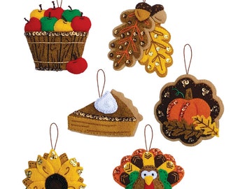 Harvest Felt Ornament Kit (Set of 6) from MerryStockings