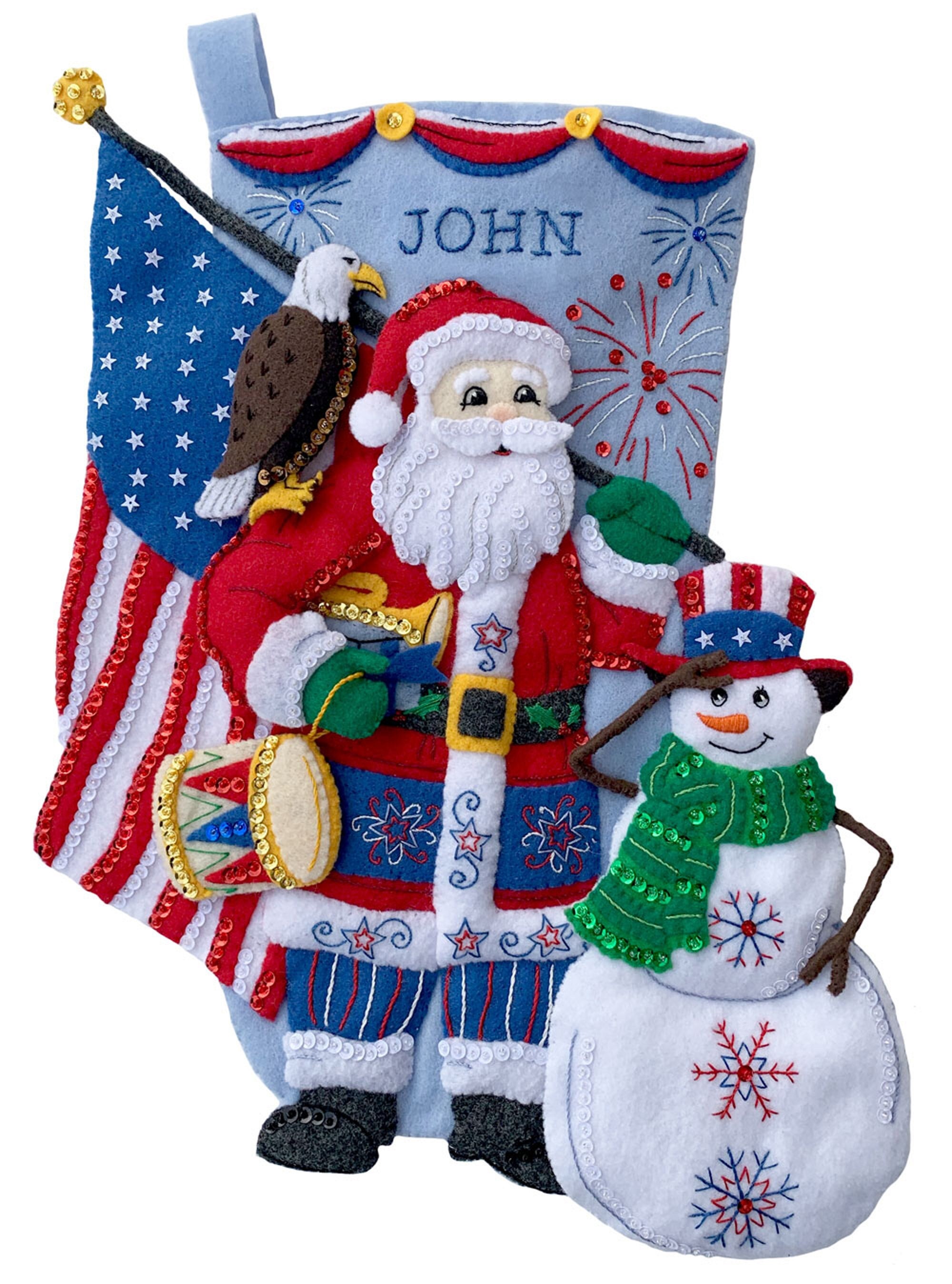 Star Spangled Santa Felt Stocking Kit From Merrystockings 