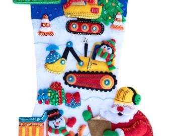 The North Pole Construction Company stocking kit from MerryStockings