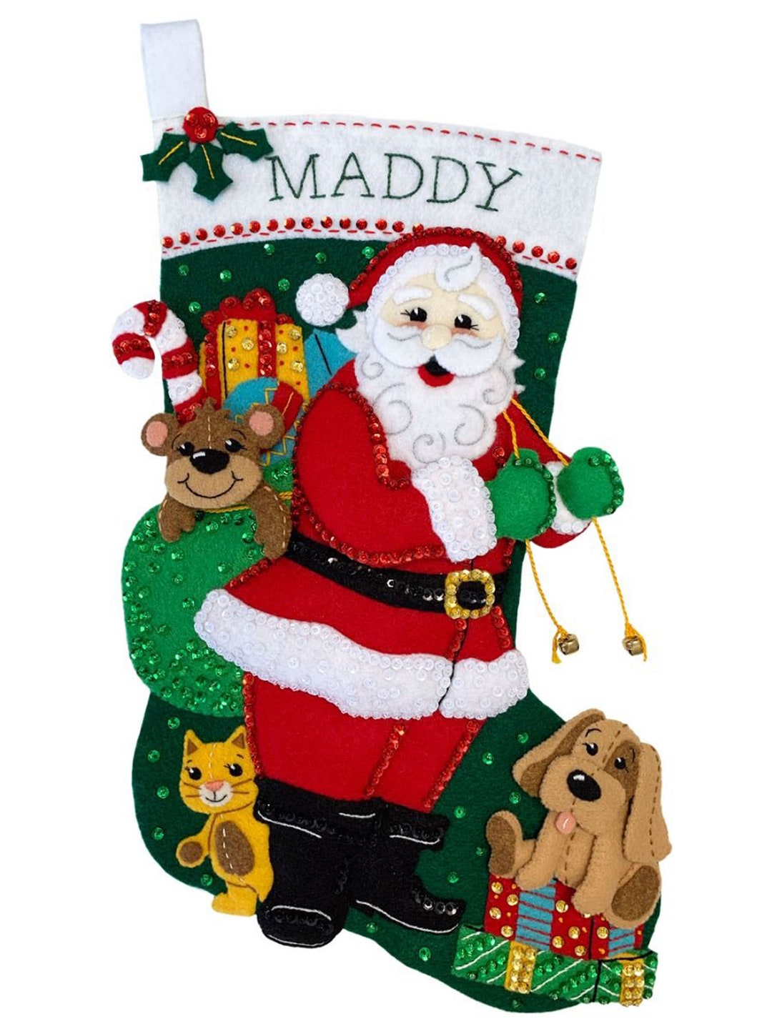 Classic Santa Felt Stocking Kit From Merrystockings Etsy