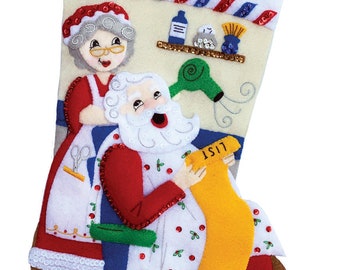 Santa's Stylist Felt Stocking Kit from MerryStockings