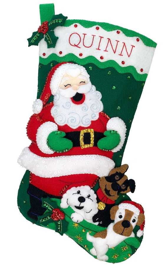Paws and Claus Felt Stocking Kit From Merrystockings 