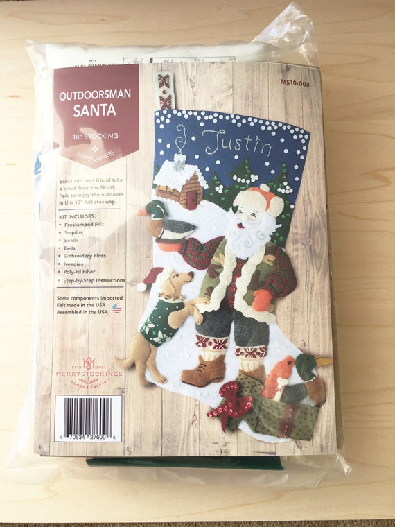MerryStockings Star Spangled Santa 18 Felt Christmas Stocking Kit