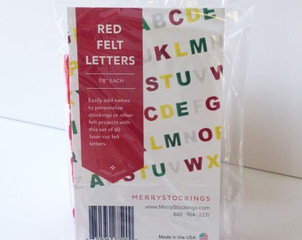 Red Felt Letters | perfect for applique kit projects with names