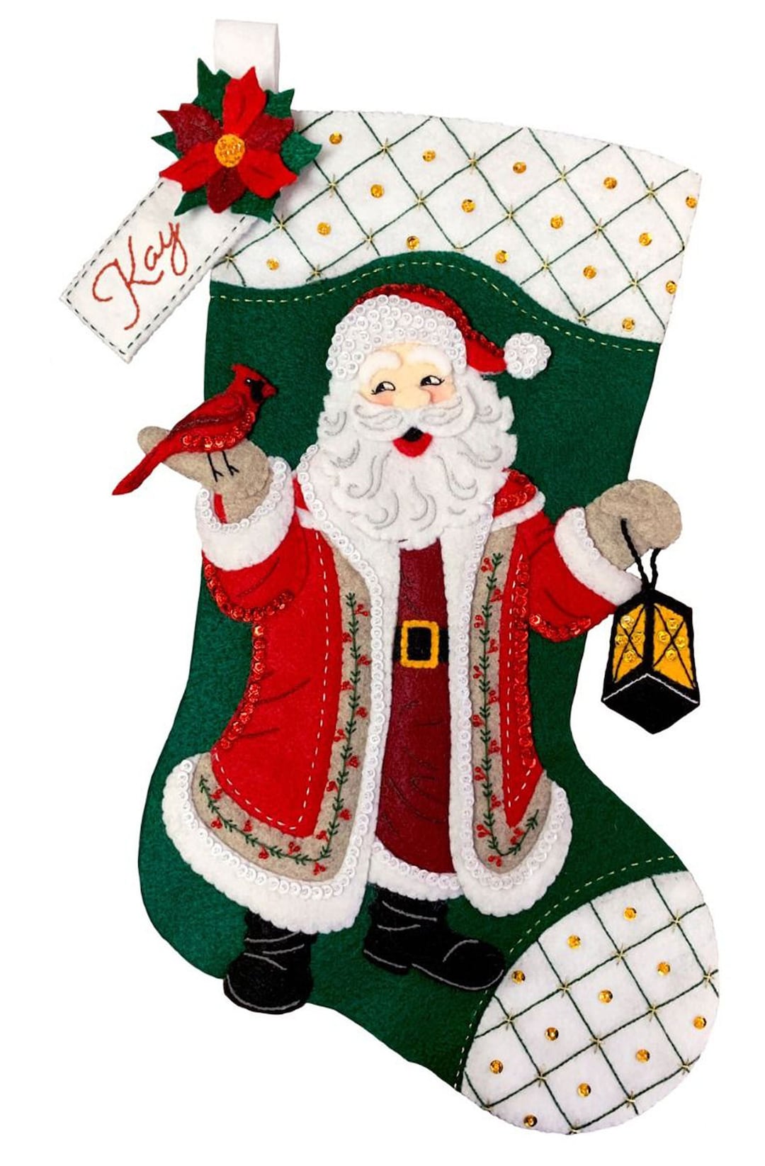 Old World Santa Felt Stocking Kit From Merrystockings Etsy