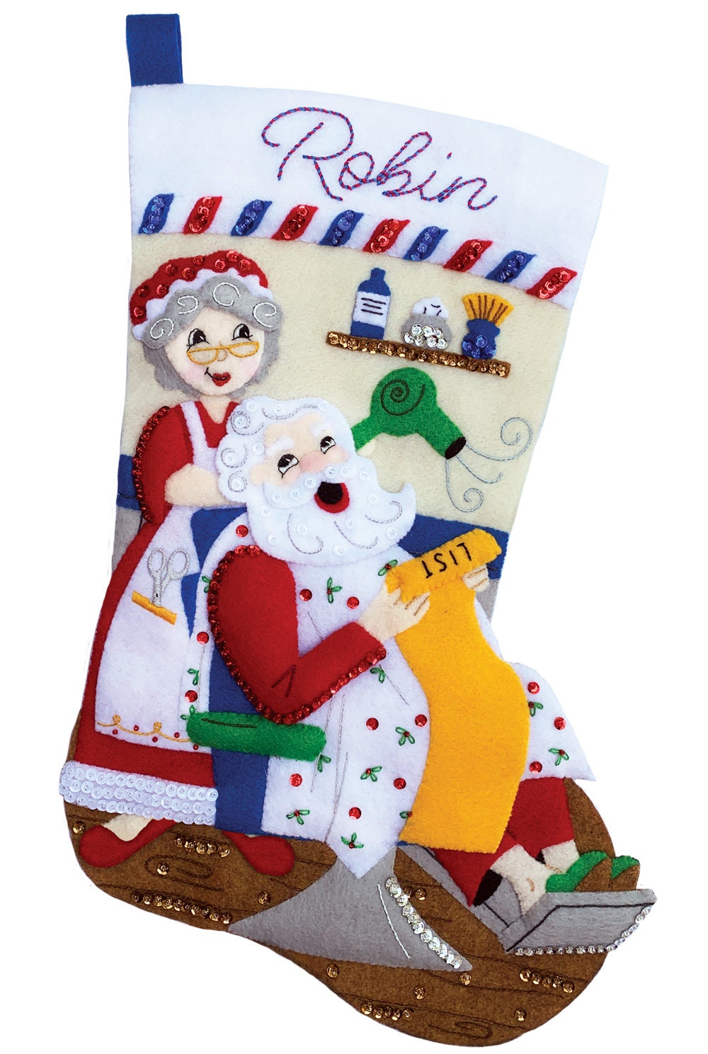 Guess Who Felt stocking kit from Bucilla available at MerryStockings