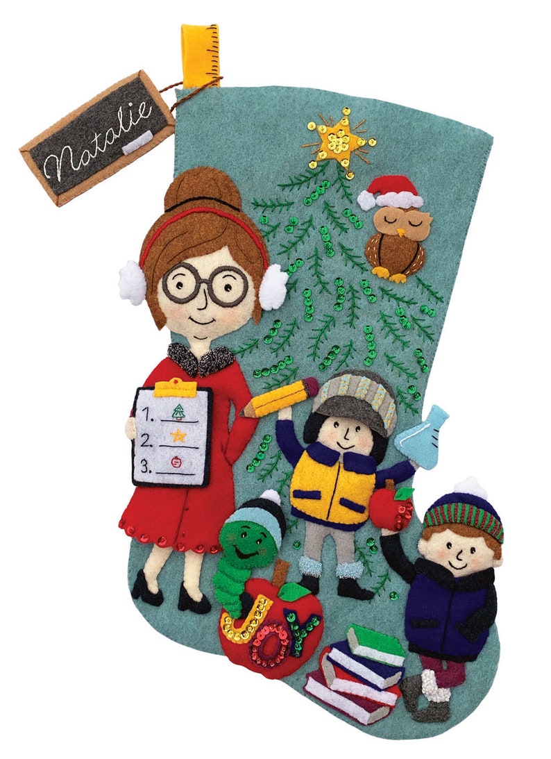 Merry Teaching Felt Stocking Kit From Merrystockings Etsy