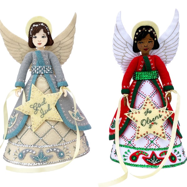 Star Angel Tree Topper Filzset von MerryStockings