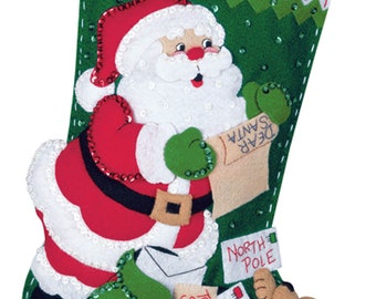 Letters to Santa Bucilla felt stocking kit