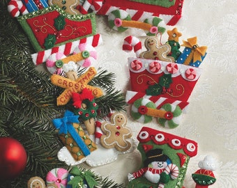 Candy Express Ornaments Made with Bucilla Felt Ornament Kit 
