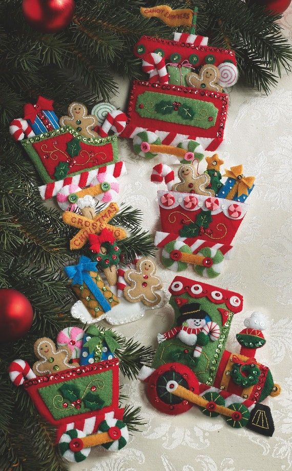 Candy Express Bucilla felt ornament kit