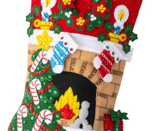 Country Cottage Chrstmas Stockng - Etsy