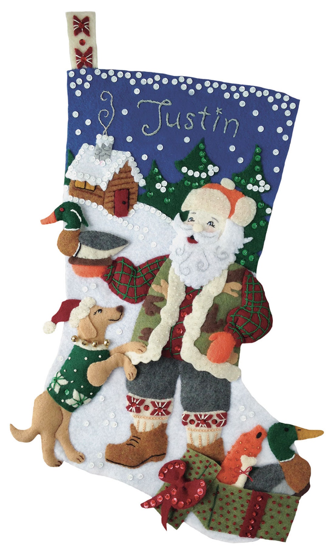 Buy Outdoorsman Santa Felt Stocking Kit From Merrystockings Online in India  