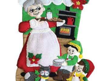 Mrs Claus Felt Stocking Kit from MerryStockings