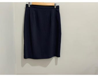 Madrigano Suits Navy Blue Pinstripe Pencil Skirt Professional Office Wear Size 6