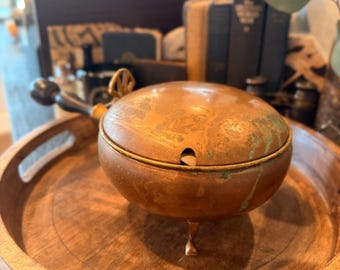 Antieke Zweedse koperen butlerpot | OH Lagerstedt AB Eskilstuna | Kookgerei met kunstnijverheid