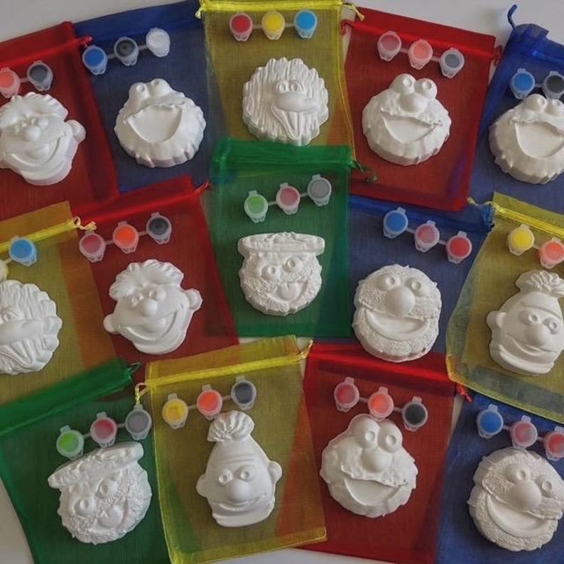 Drawstring Plasters Paint Your Own Sesame Character - Etsy