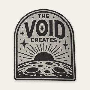 Lunar Sunrise Space Velcro Patch, Hook and Loop Laser Engraved Leather Morale Patch