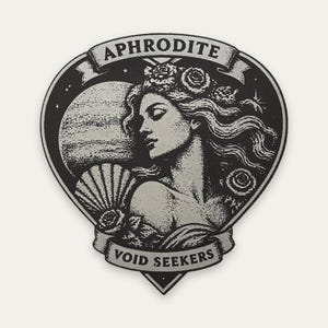 Aphrodite Greek Goddess Velcro Patch, Hook and Loop Laser Engraved Leather Morale Patch