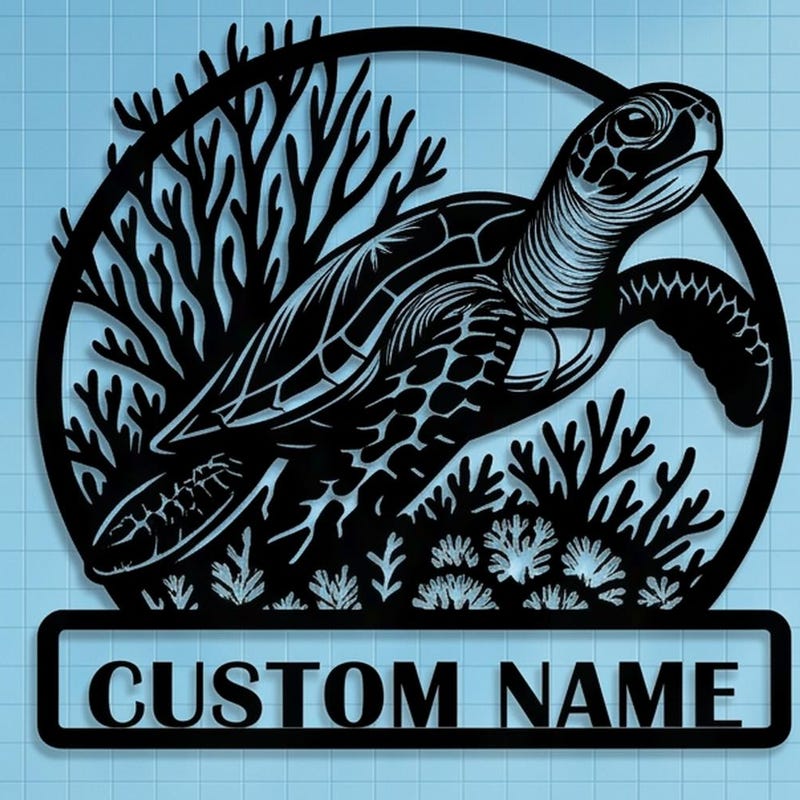 Metal Wall Art Decor Turtle - Etsy