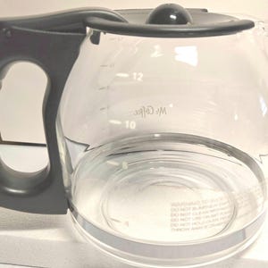 Mr. Coffee 12-Cup Glass Carafe Replacement with Black Lid and Handle