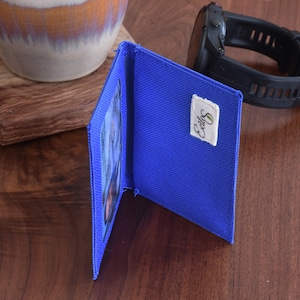 Cartera plegable delgada, cartera de identificación pequeña, cartera minimalista delgada