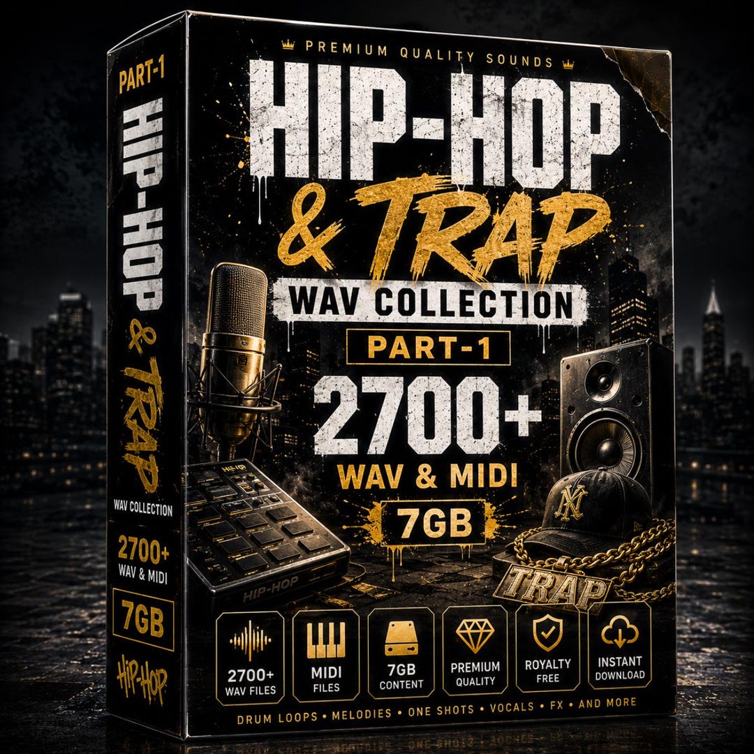 Hip Hop & Trap Sample Pack Part 1 | 2700+ WAV and MIDI Files | Trap ...