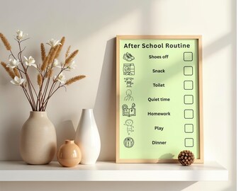 Autism Visual Schedule Routine Kit: Kids Daily Planner (Color/B&W PDF)