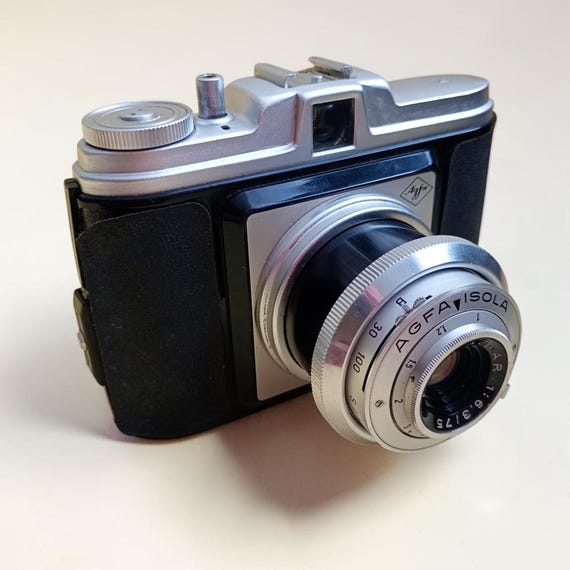 Vintage Agfa Isola Camera with Leather Case | 1950s Film Camera | Retro Decor | Collectible Analog Camera