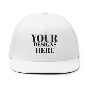 Custom Embroidered Flat Bill Cap, Personalized Snapback Hat, Streetwear Accessory
