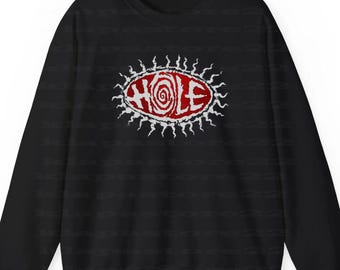 Sweat-shirt avec bande trouée, t-shirt confortable unisexe des années 90