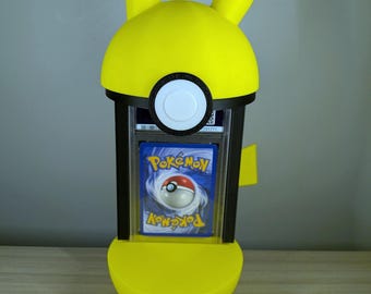 Pikachu Pokeball Card Holder | Transforming Pokemon TCG Art Display Stand - No Cards Included